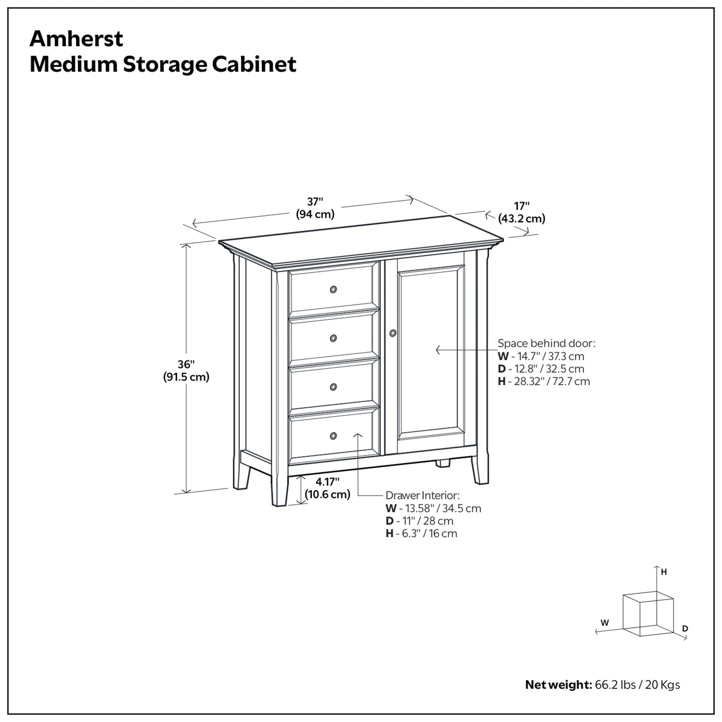 Hickory Brown | Amherst Medium Storage Cabinet
