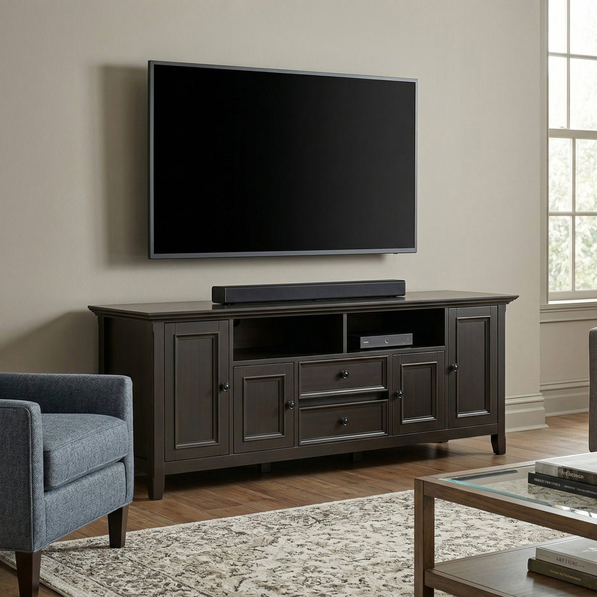 Hickory Brown | Amherst 72 inch Wide TV Media Stand