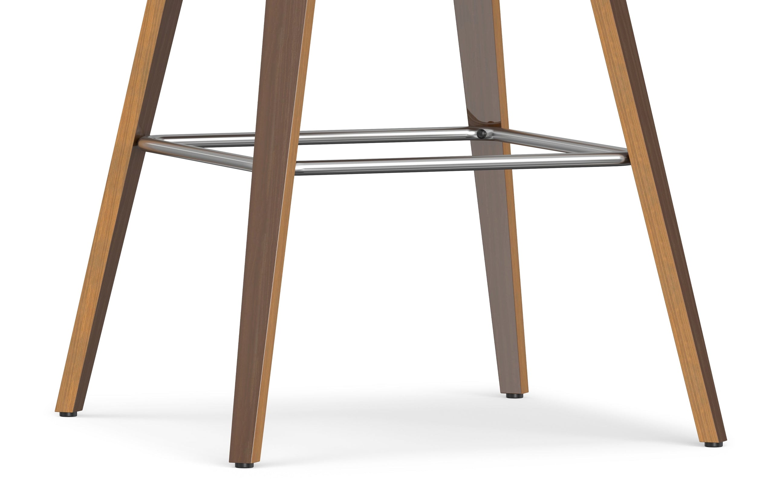 Deep Tan Vegan Leather Walnut | Randolph Bentwood 26 inch Bar Stool (Set of 2)