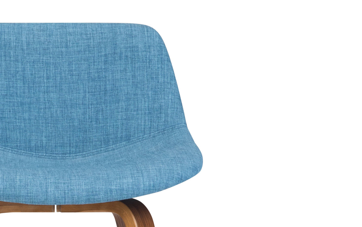 Blue Linen Style Fabric Natural | Randolph Bentwood 26 inch Bar Stool (Set of 2)