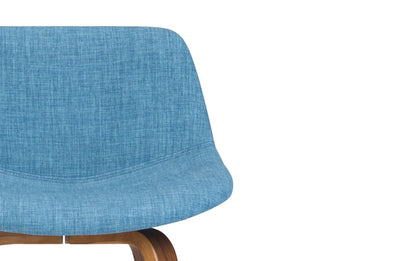 Blue Linen Style Fabric Natural | Randolph Bentwood 26 inch Bar Stool (Set of 2)