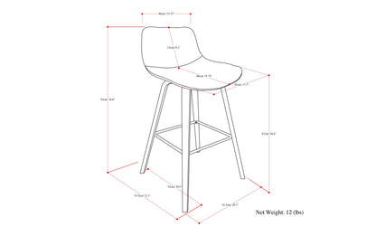 Mocha Woven Fabric Natural | Randolph Bentwood 26 inch Bar Stool (Set of 2)