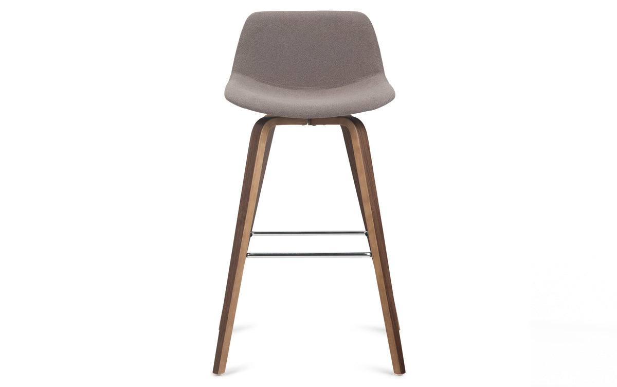 Mocha Woven Fabric Natural | Randolph Bentwood 26 inch Bar Stool (Set of 2)