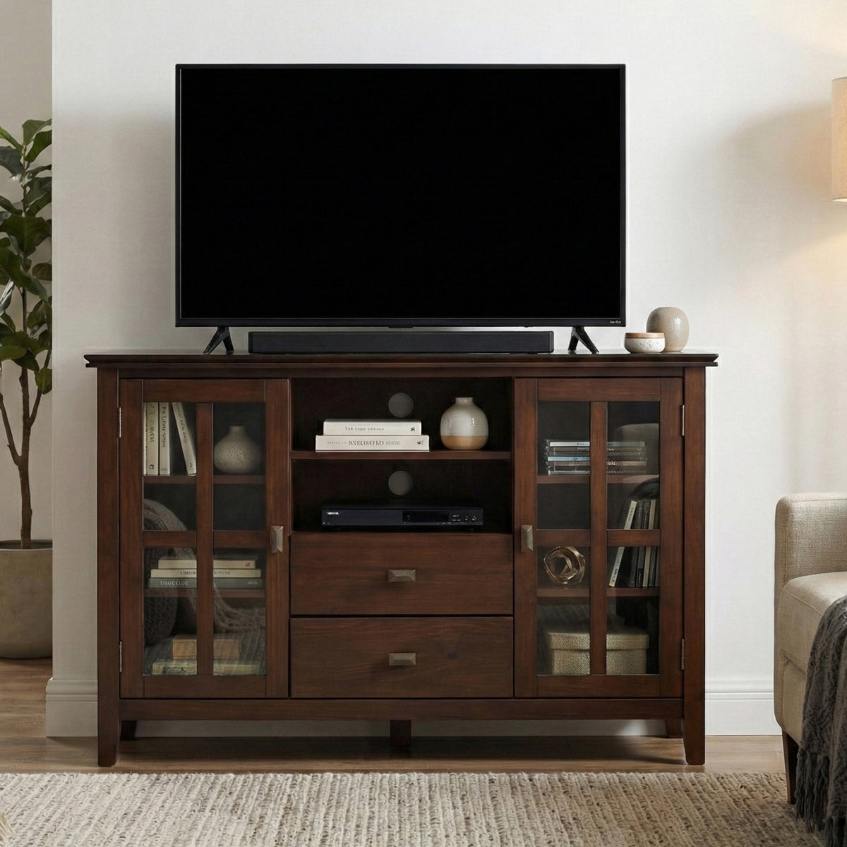 Russet Brown | Artisan Tall TV Media Stand