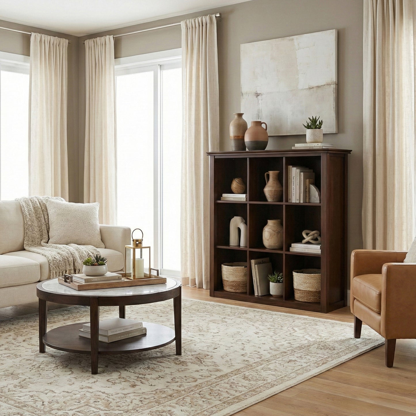 Russet Brown | Artisan 9 Cube Bookcase