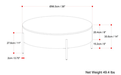 Refined Natural | Rayburn Drum Coffee Table in Mango