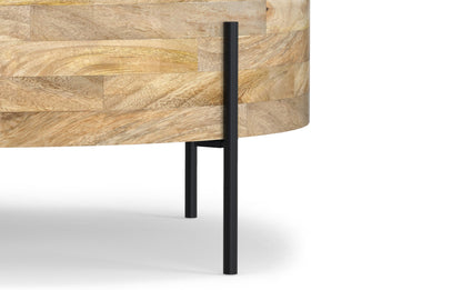 Refined Natural | Rayburn Drum Coffee Table in Mango