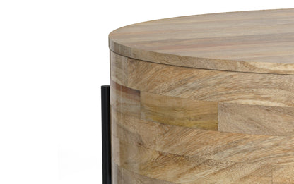 Refined Natural | Rayburn Drum Coffee Table in Mango