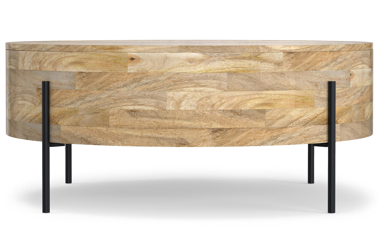 Refined Natural | Rayburn Drum Coffee Table in Mango