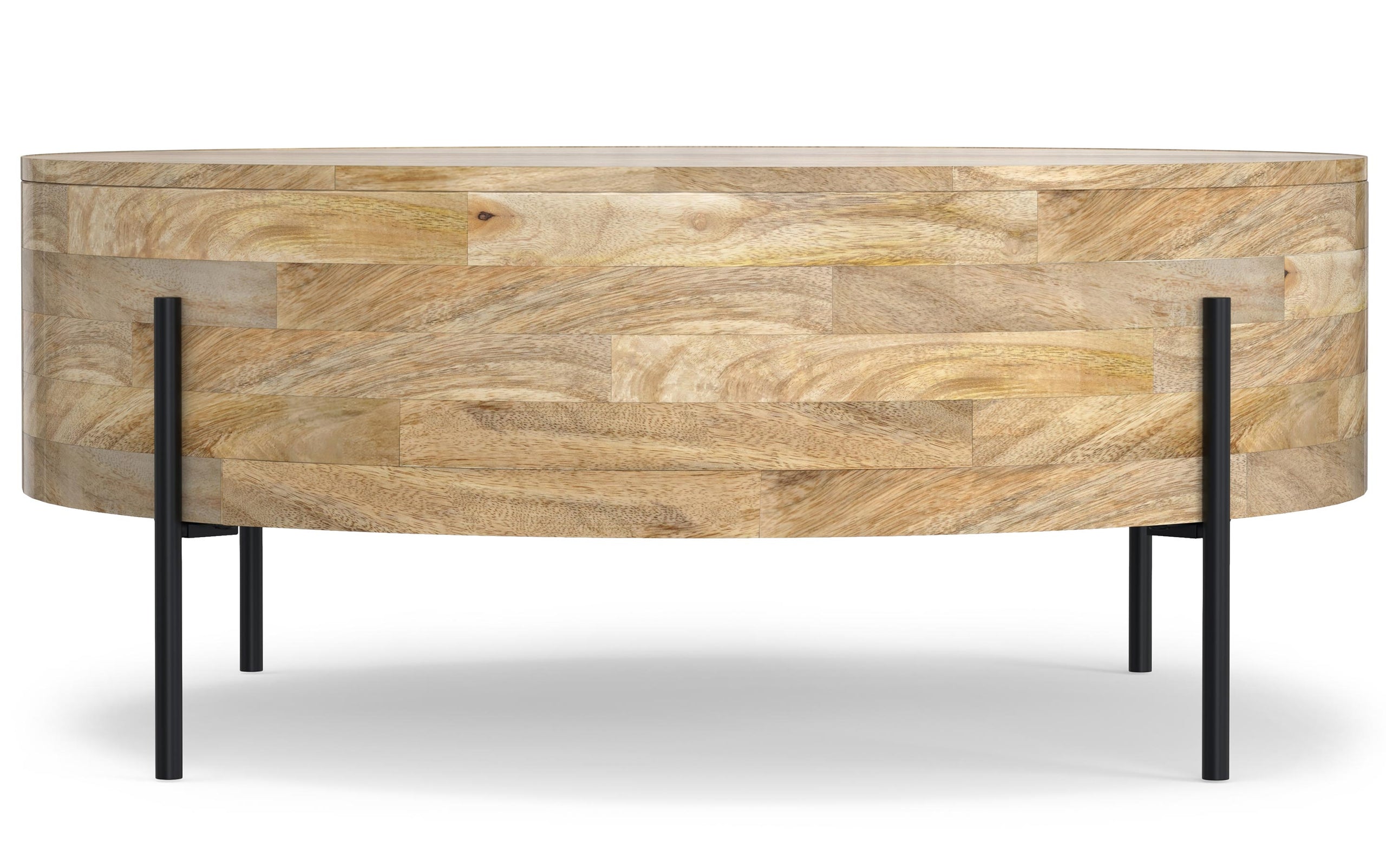 Refined Natural | Rayburn Drum Coffee Table in Mango