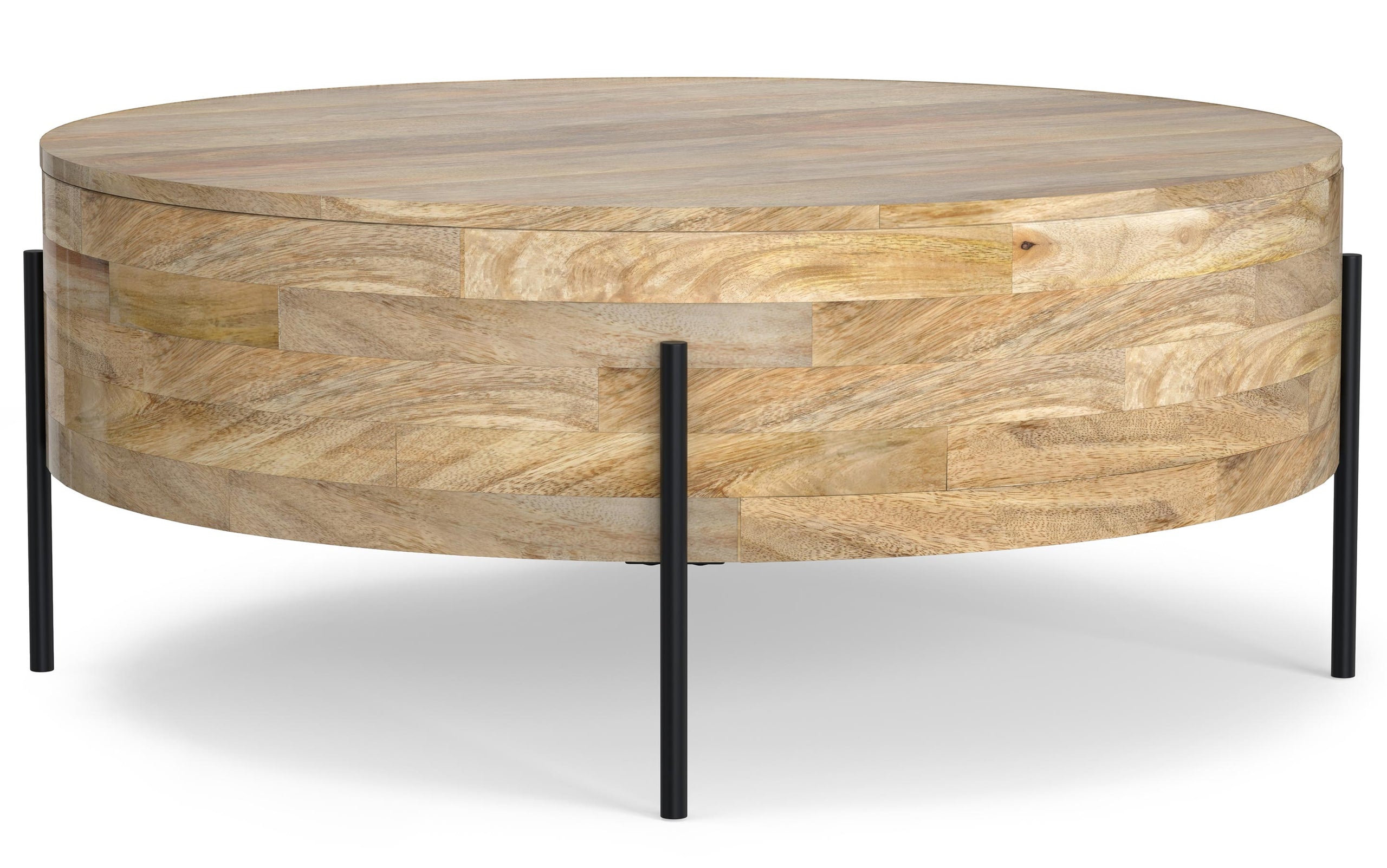 Refined Natural | Rayburn Drum Coffee Table in Mango