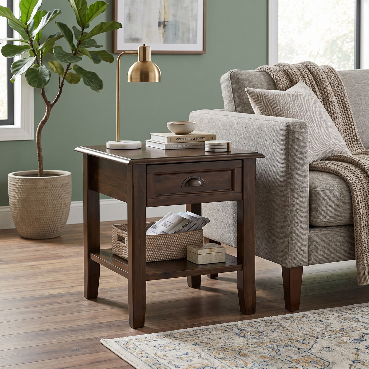 Mahogany Brown | Burlington End Table