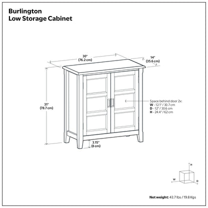 Mahogany Brown | Burlington Low Storage Cabinet