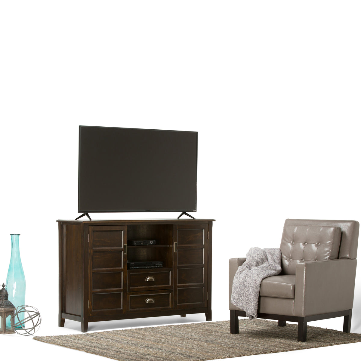 Mahogany Brown | Burlington Tall TV Stand