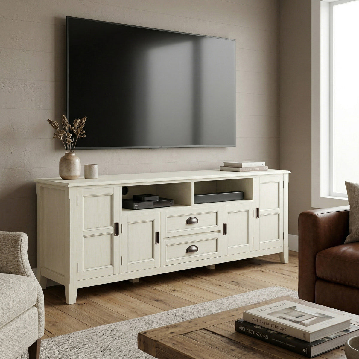 Antique White | Burlington 72 inch TV Stand