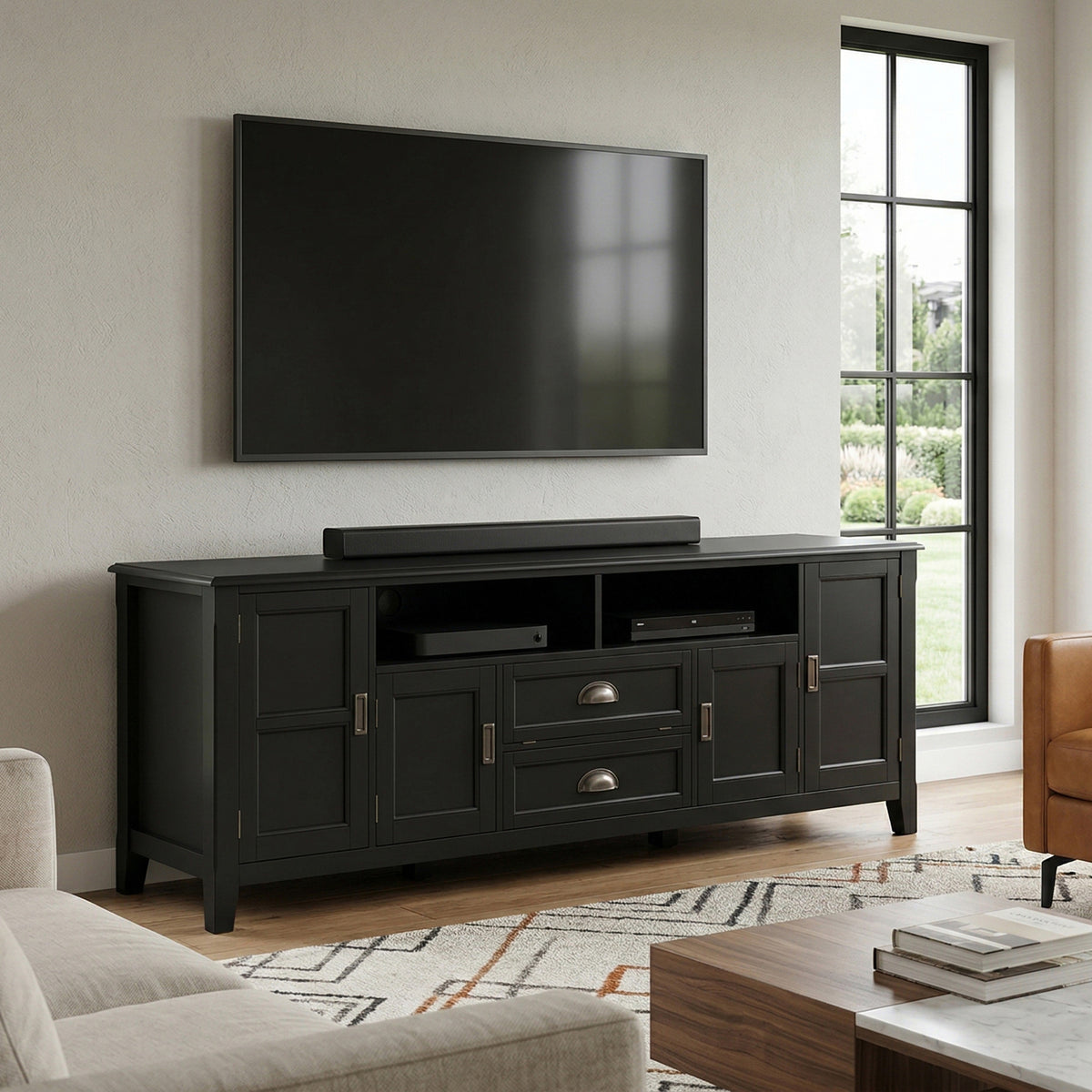 Black | Burlington 72 inch TV Stand