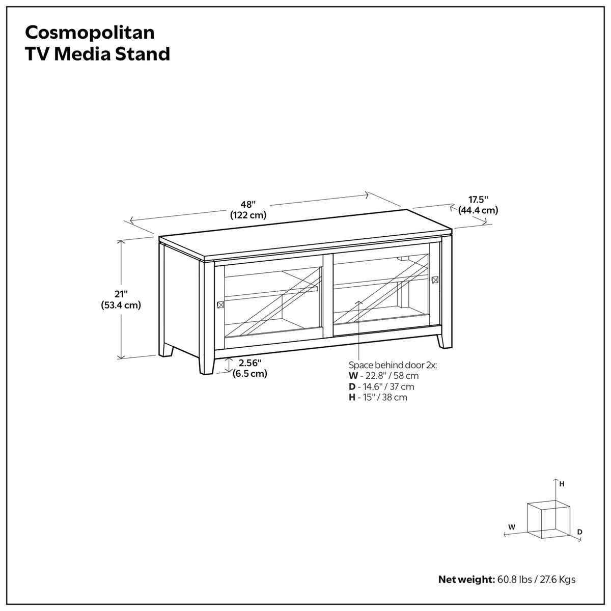 Mahogany Brown | Cosmopolitan TV Stand