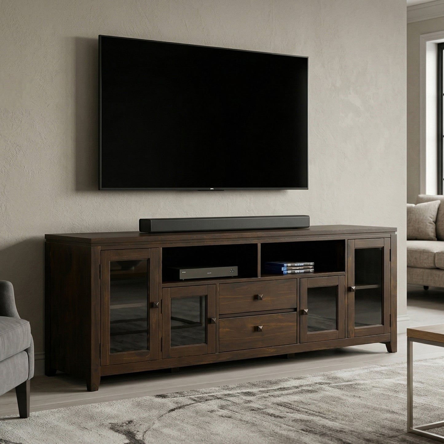 Mahogany Brown | Cosmopolitan 72 inch TV Stand