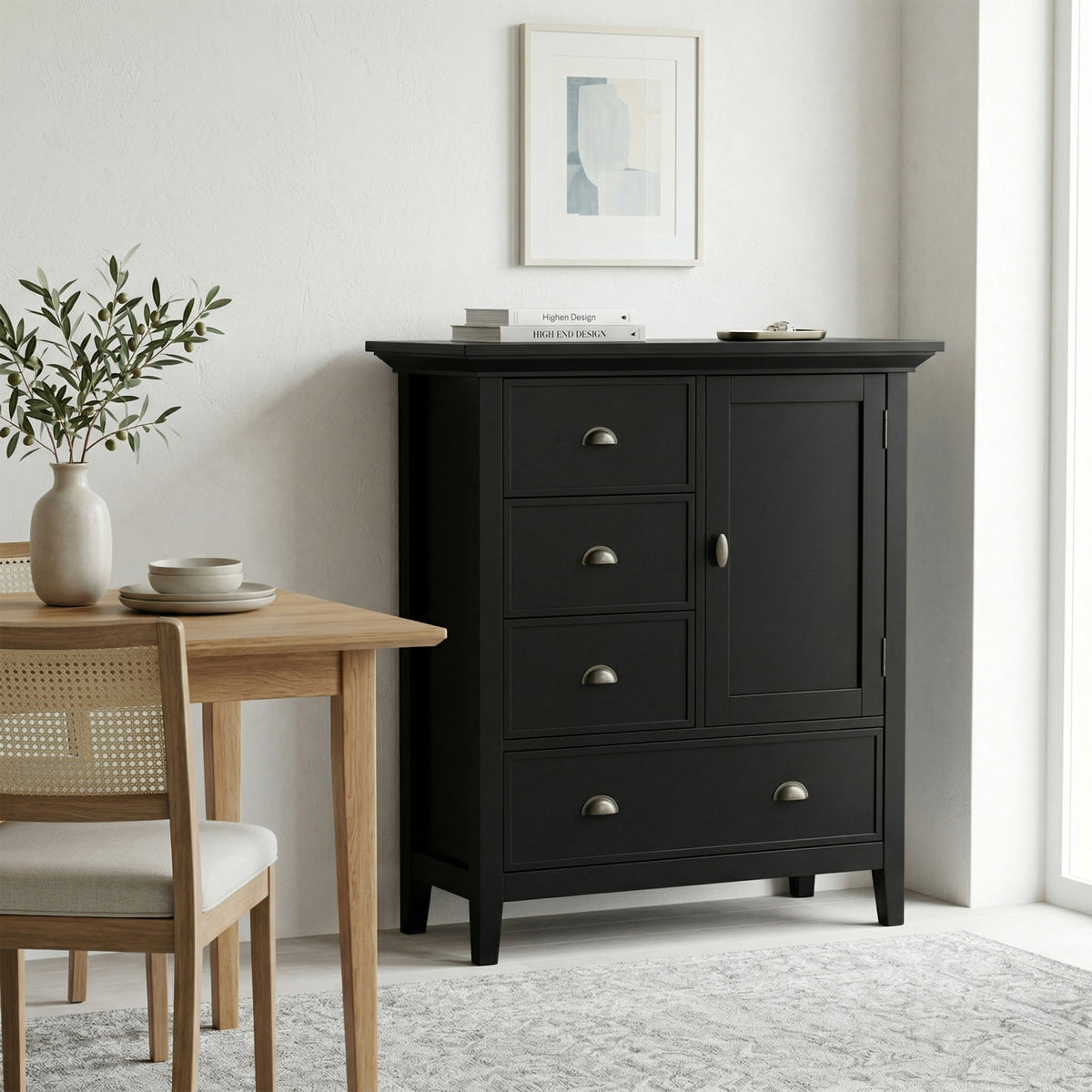 Black | Redmond Medium Storage Cabinet