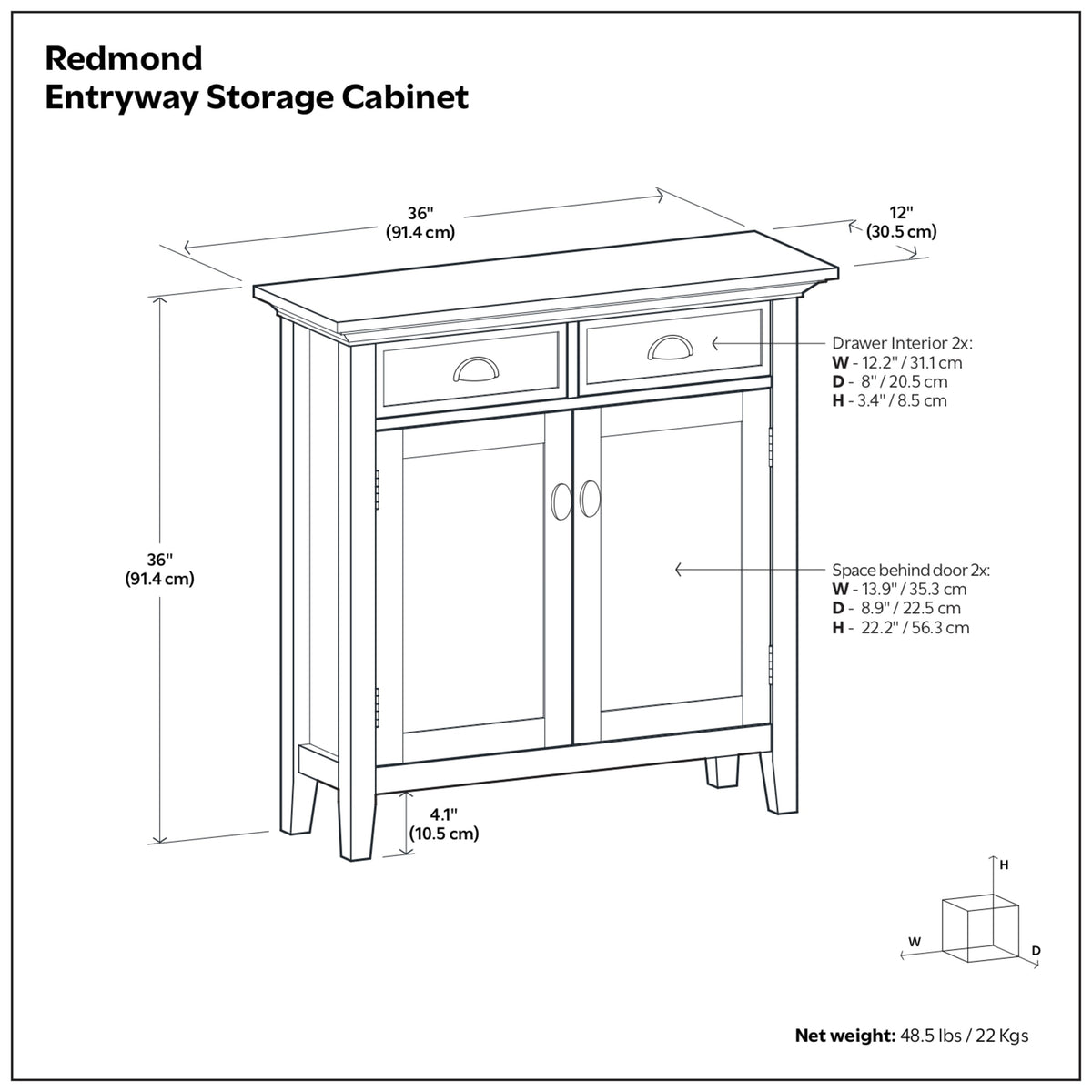 Redmond Entryway Storage Cabinet