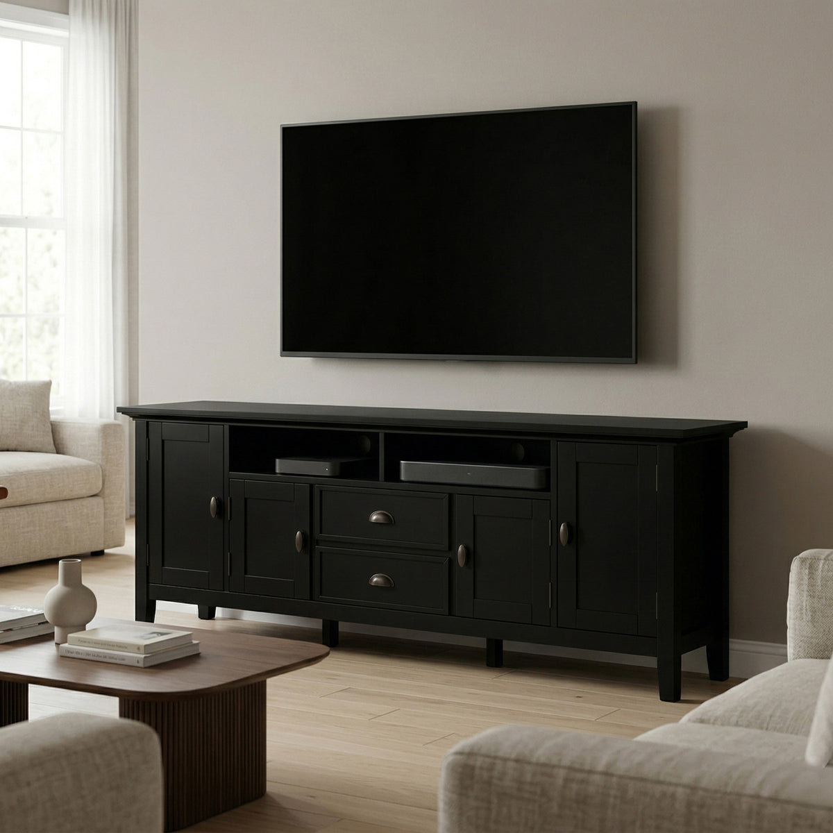 Black | Redmond 72 inch TV Stand