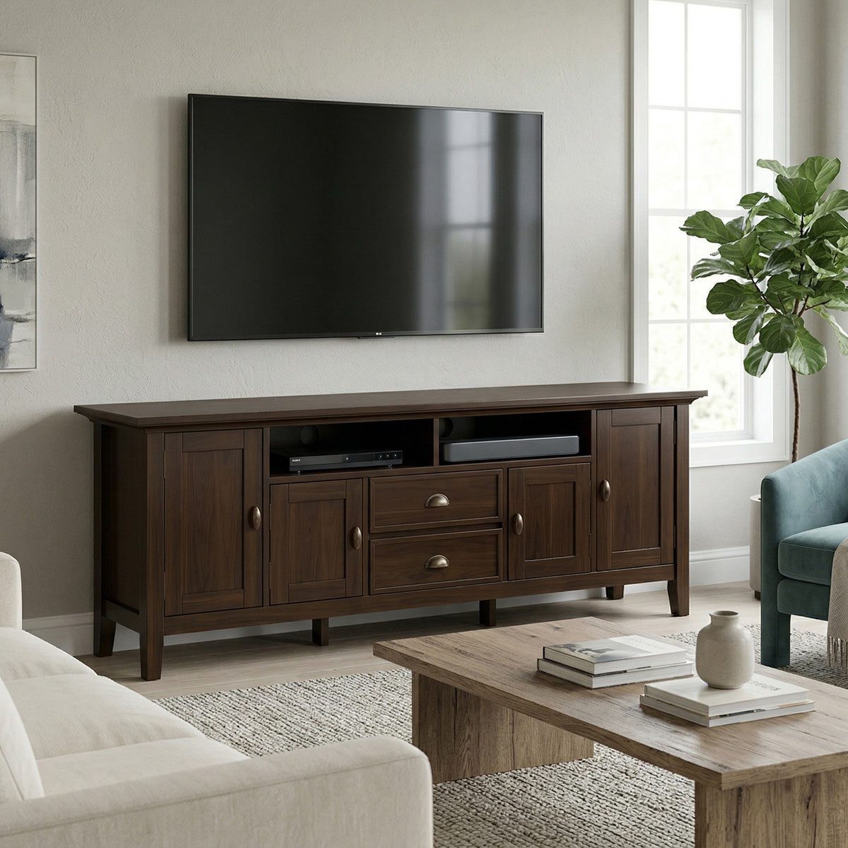 Brunette Brown | Redmond 72 inch TV Stand