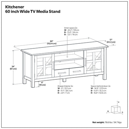 Hickory Brown | Kitchener 60 inch TV Stand