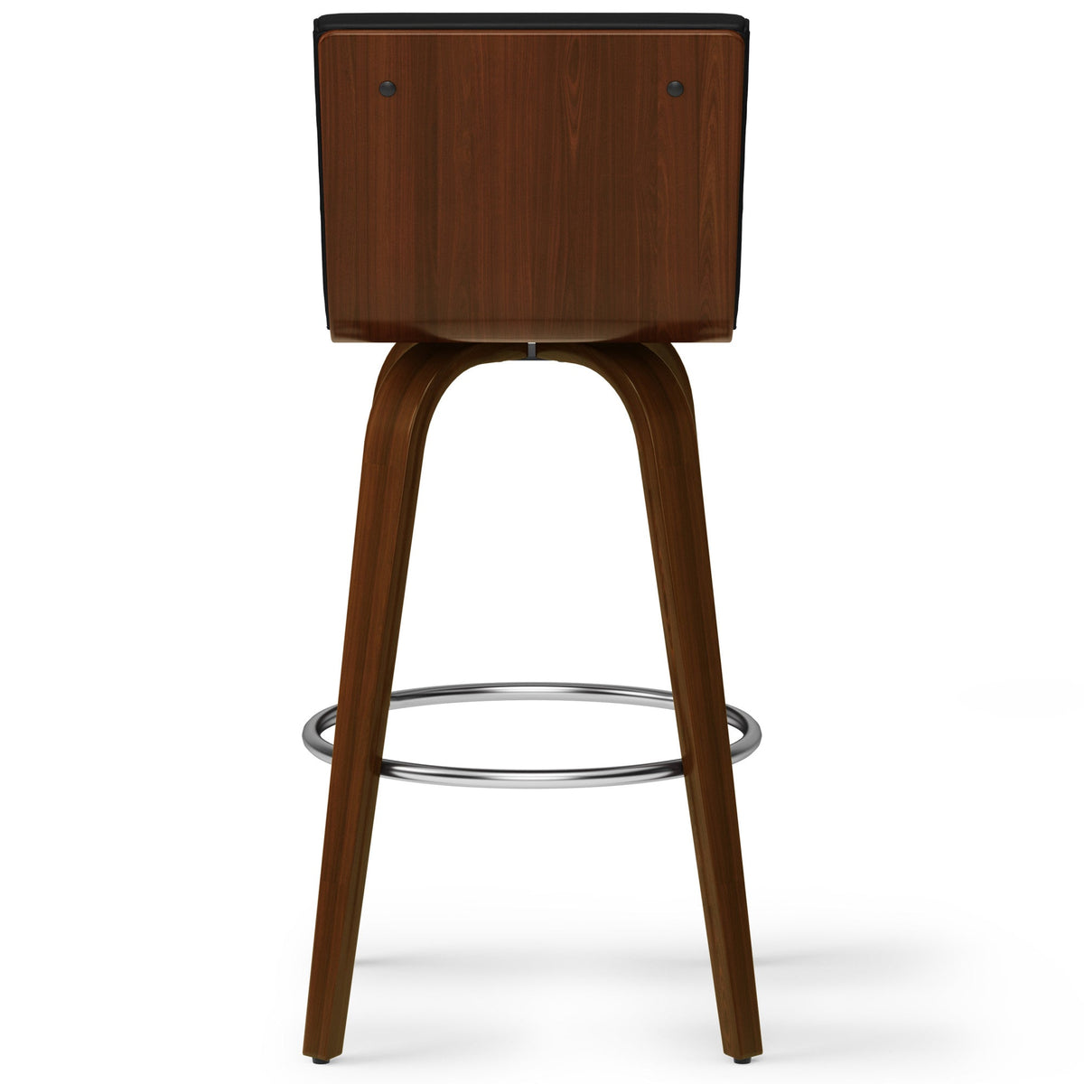 Black Vegan Leather | Roland Swivel Bar Stool in Vegan Leather
