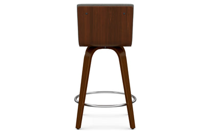 Grey Linen Style Fabric | Roland Swivel Counter Height Stool in Linen