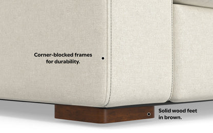Cream Performance Fabric | Charlie Deep Seater Right Sectional