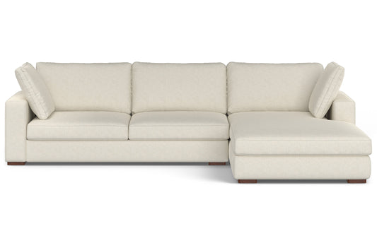 Cream Performance Fabric | Charlie Deep Seater Right Sectional