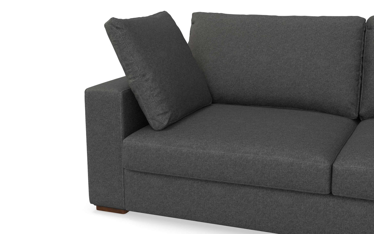 Pebble Grey Performance Fabric | Charlie Deep Seater Right Sectional