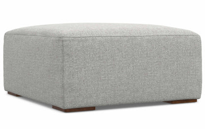 Pale Grey Performance Fabric | Rex Right Sectional and Ottoman Performance Fabric