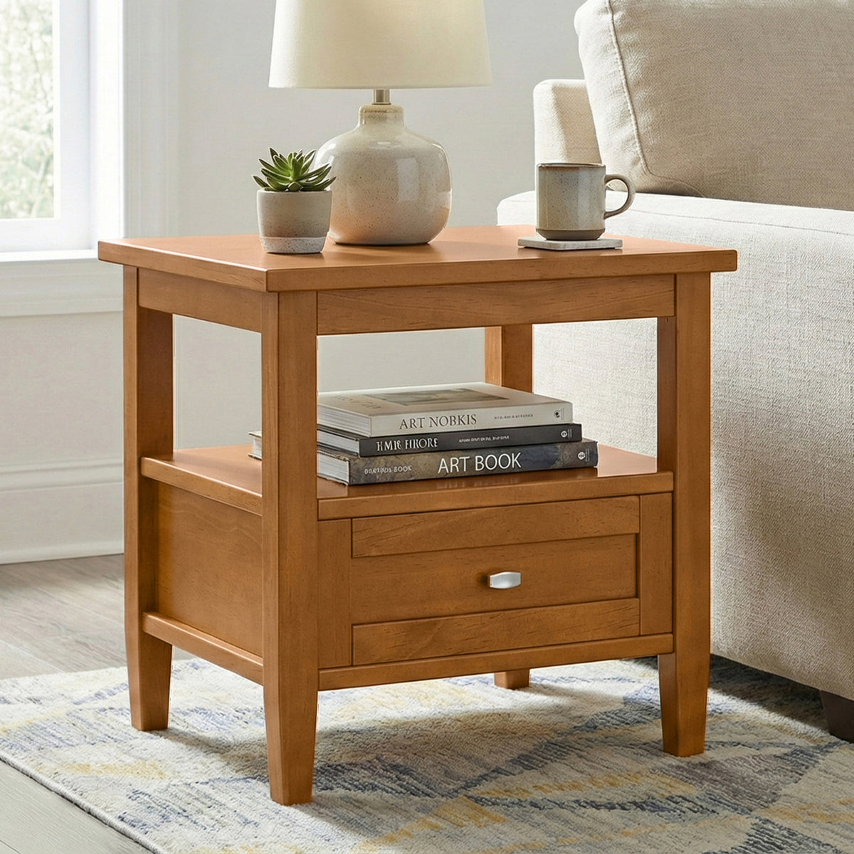 Light Golden Brown | Warm Shaker End Table
