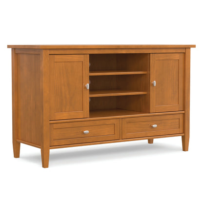 Light Golden Brown | Warm Shaker TV Media Stand
