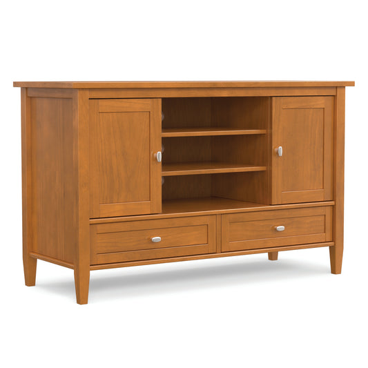 Light Golden Brown | Warm Shaker TV Media Stand