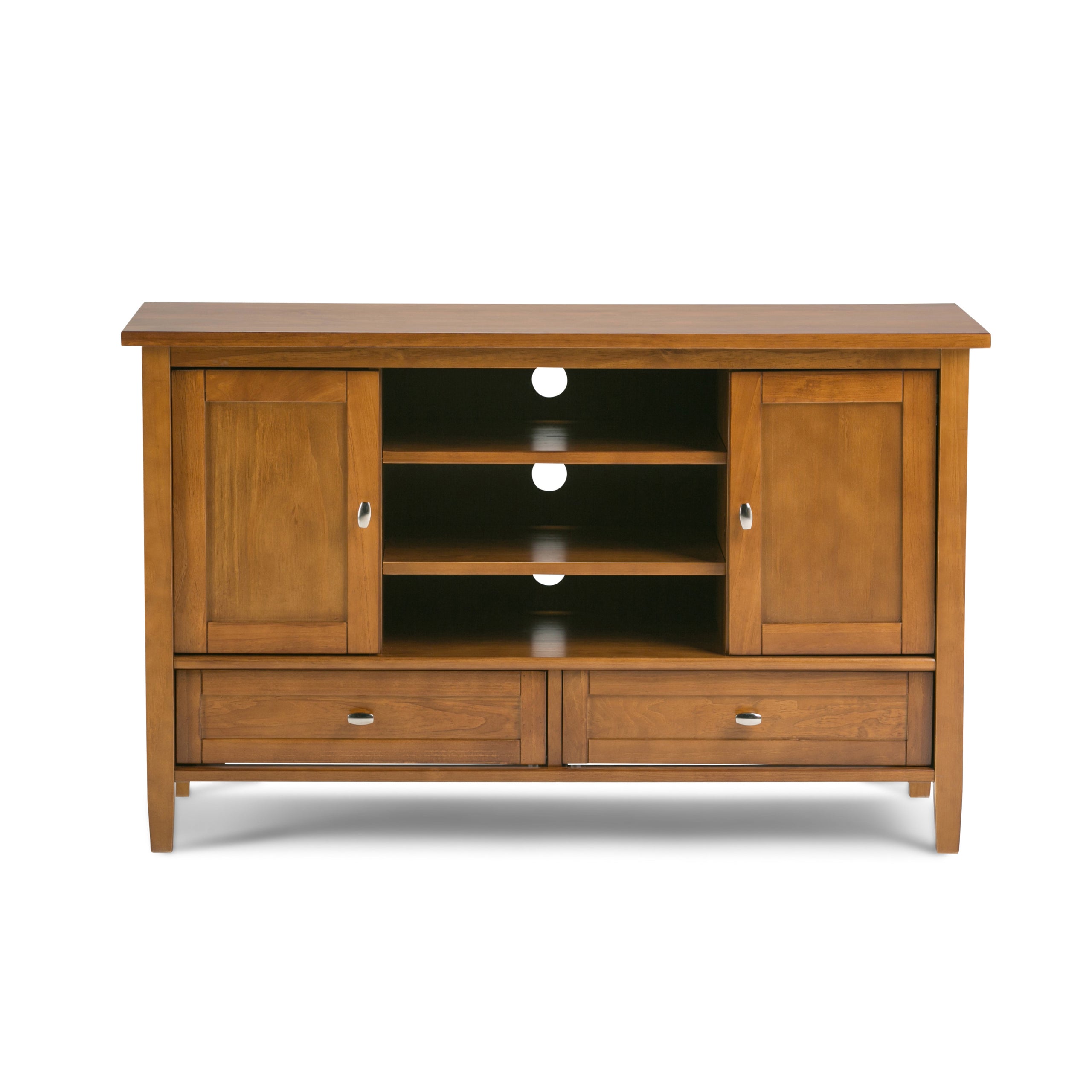 Light Golden Brown | Warm Shaker TV Media Stand