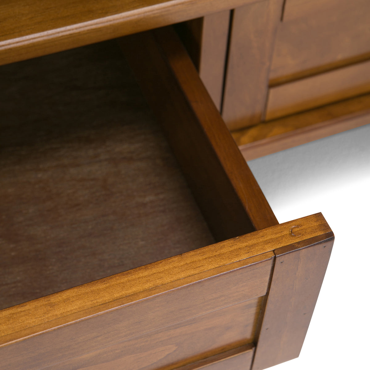 Light Golden Brown | Warm Shaker TV Media Stand