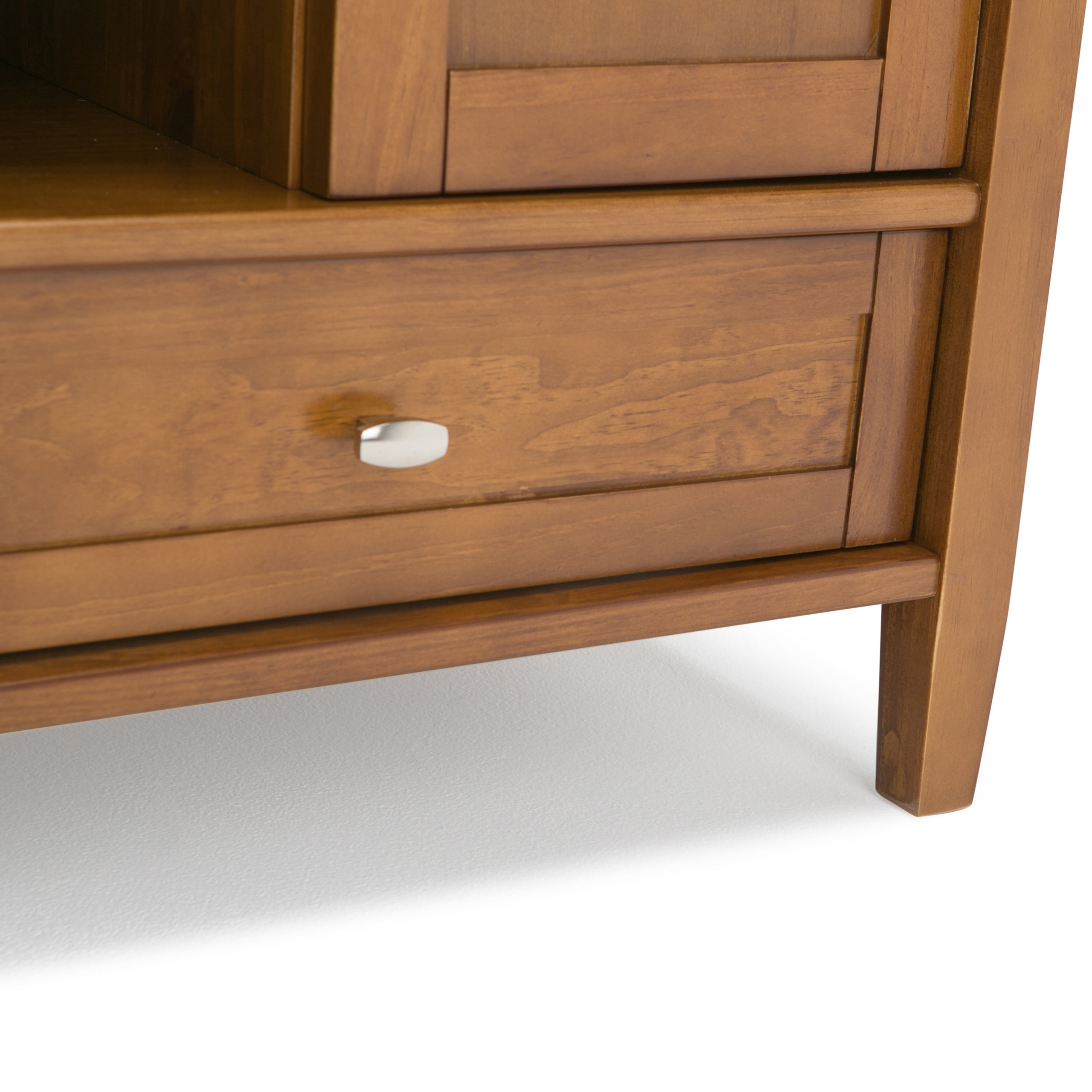 Light Golden Brown | Warm Shaker TV Media Stand