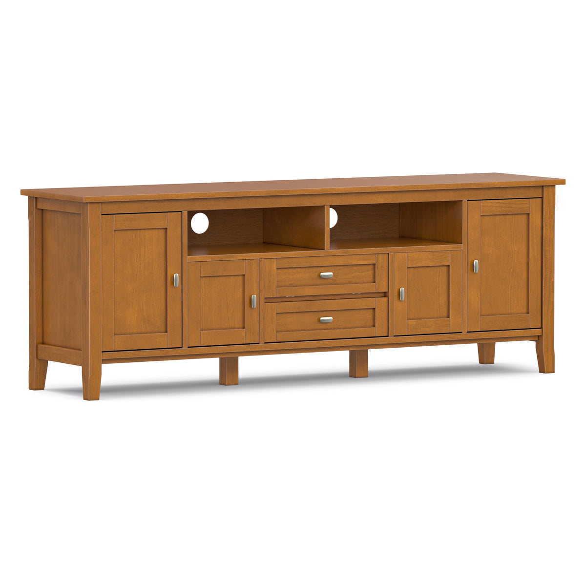 Light Golden Brown | Warm Shaker 72 inch TV Media Stand
