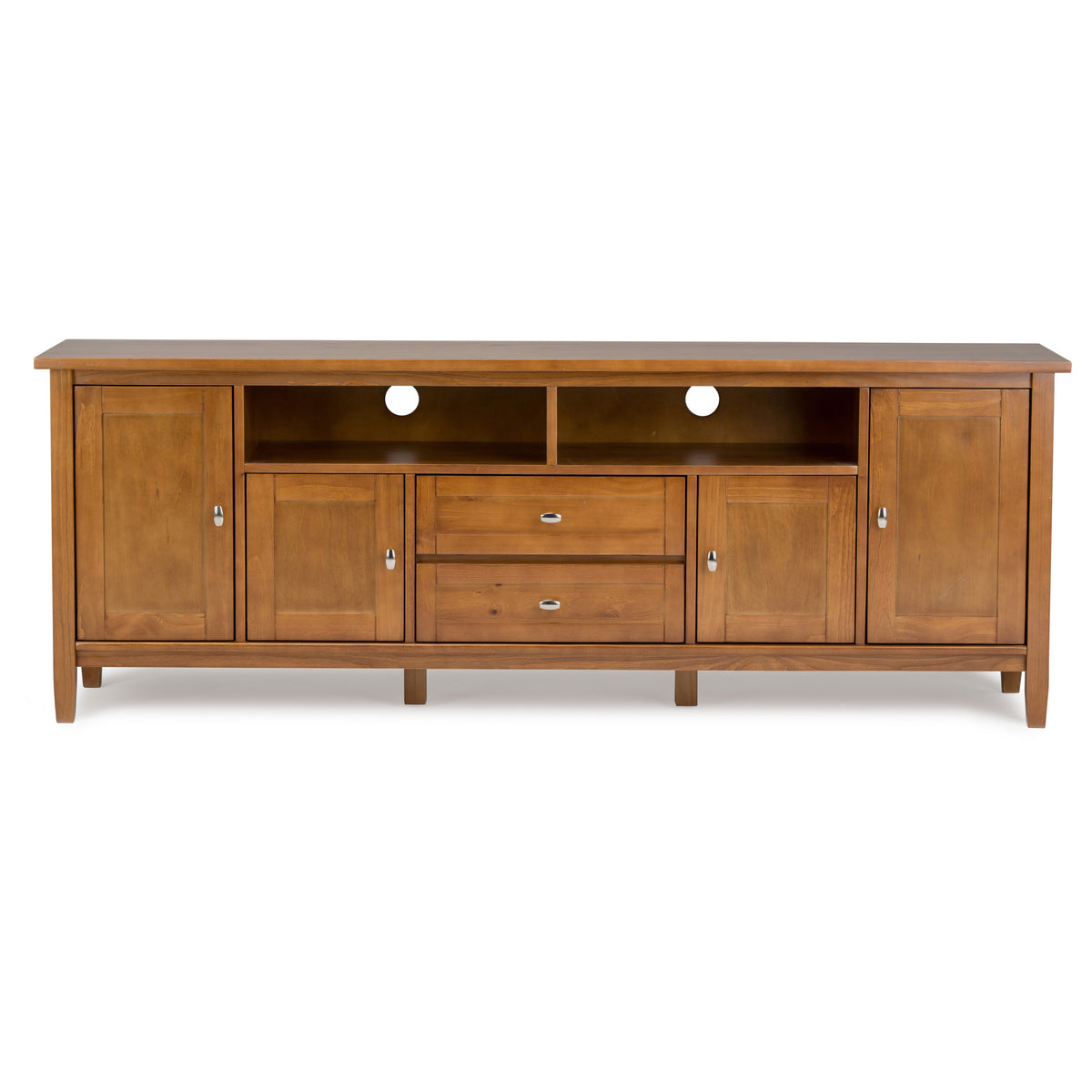 Light Golden Brown | Warm Shaker 72 inch TV Media Stand