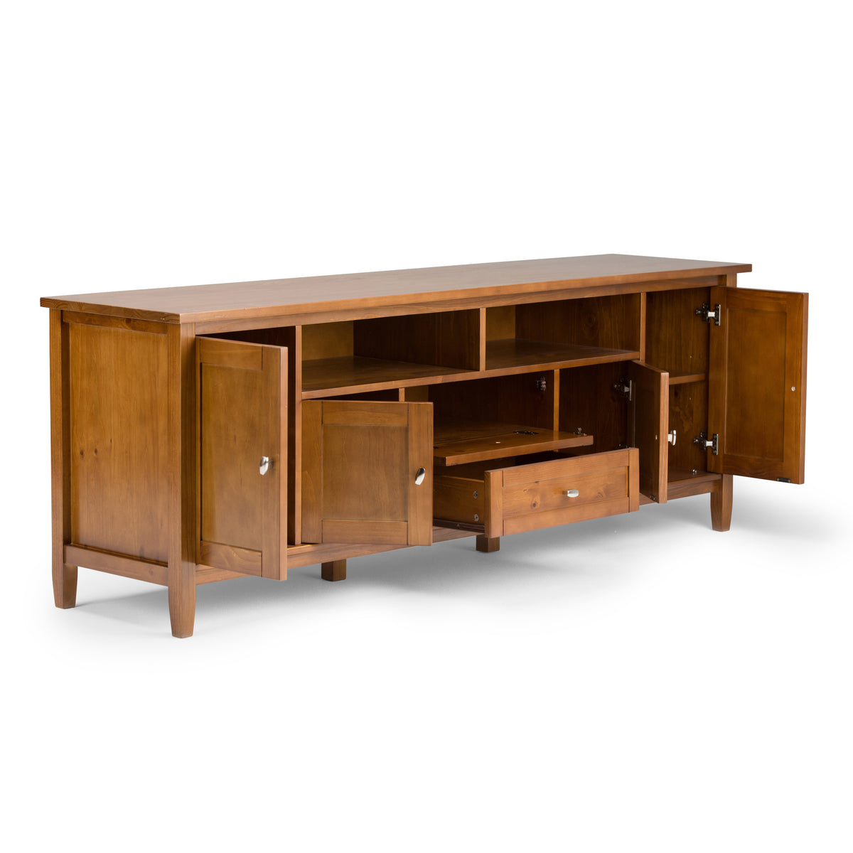 Light Golden Brown | Warm Shaker 72 inch TV Media Stand