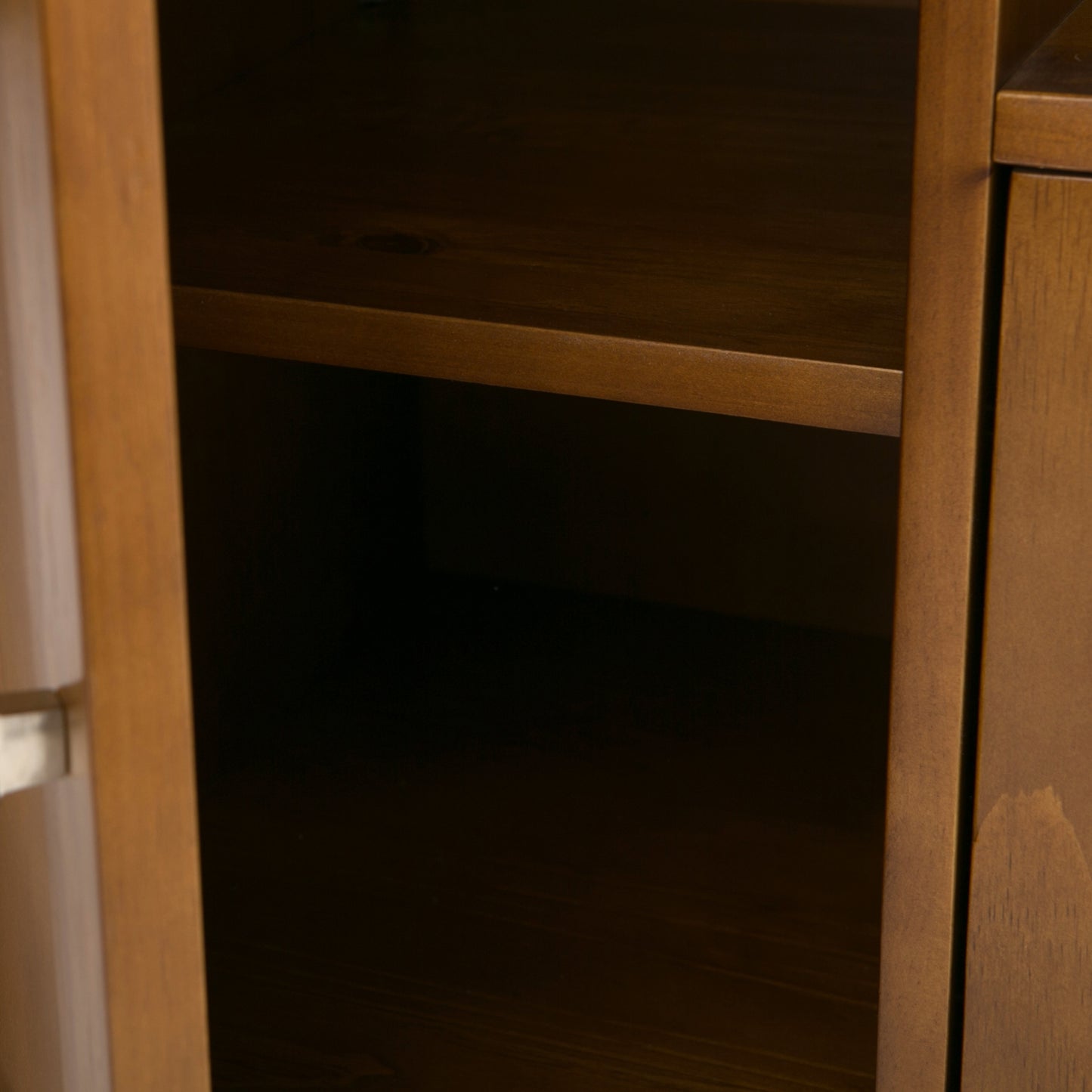 Light Golden Brown | Warm Shaker 72 inch TV Media Stand
