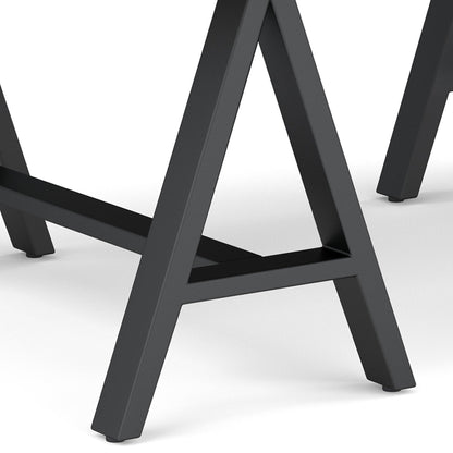 Sawhorse Metal/Wood Coffee Table