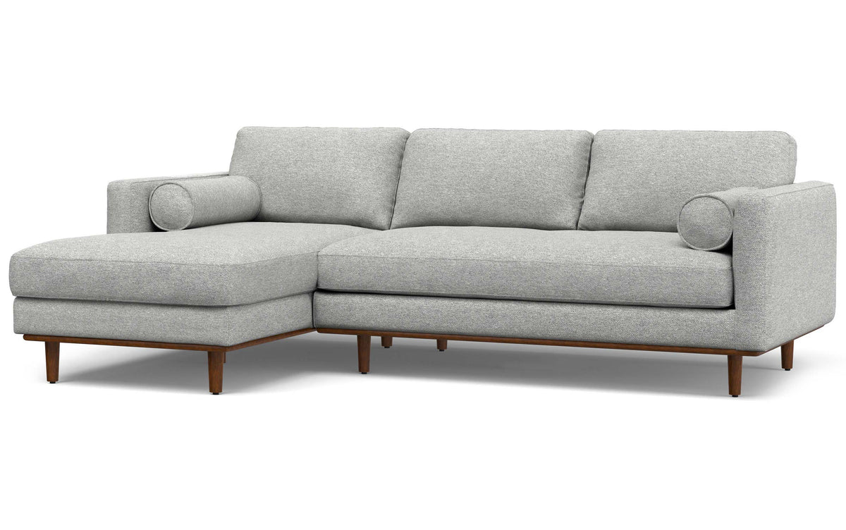 Mist Grey Woven-Blend Fabric | Morrison Left Sectional
