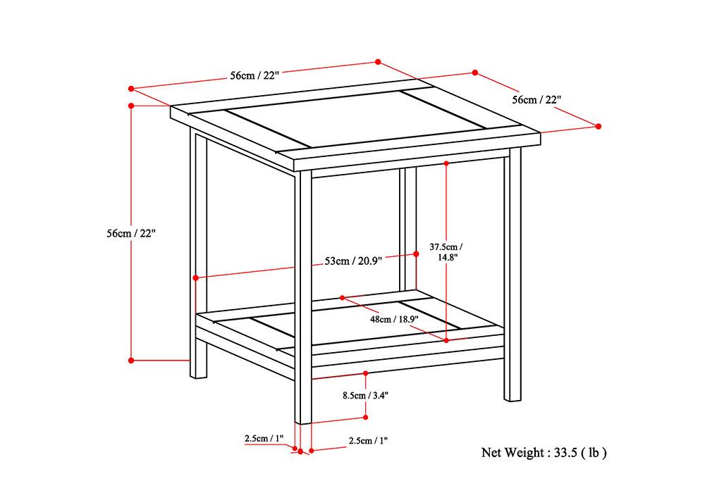 Refined Natural | Skyler 22 inch End Side Table