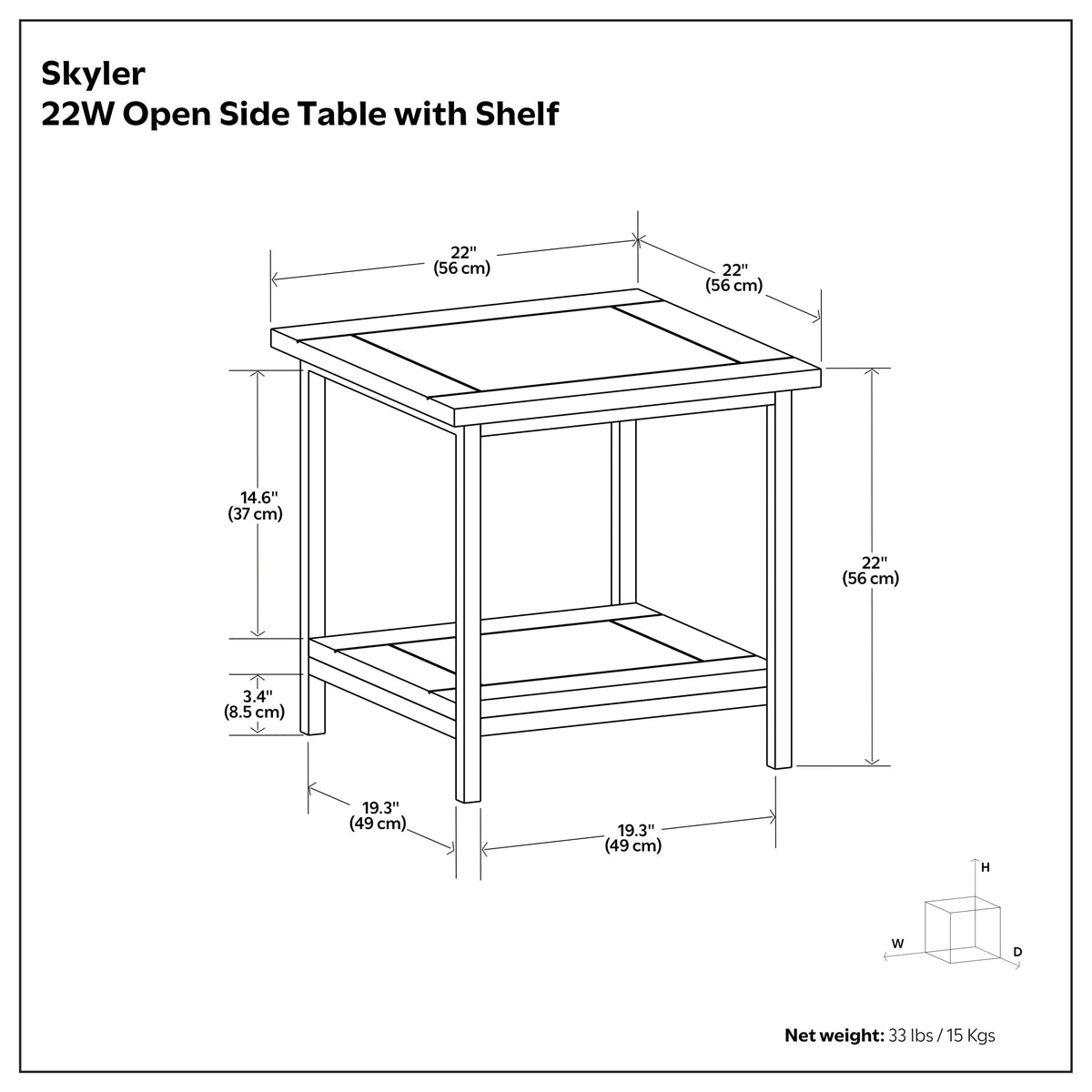 Refined Natural | Skyler End Table in Mango