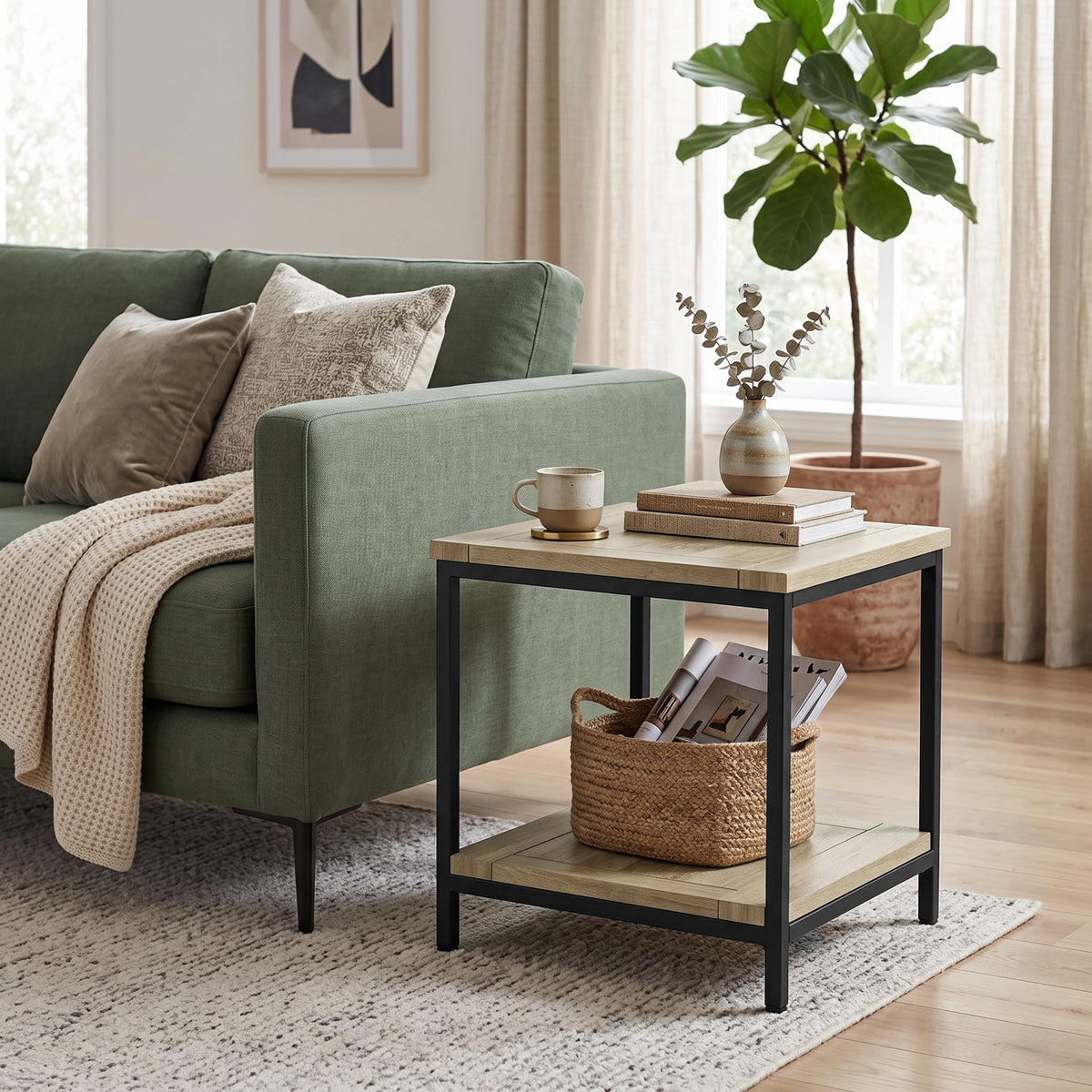 Refined Natural | Skyler End Table in Mango