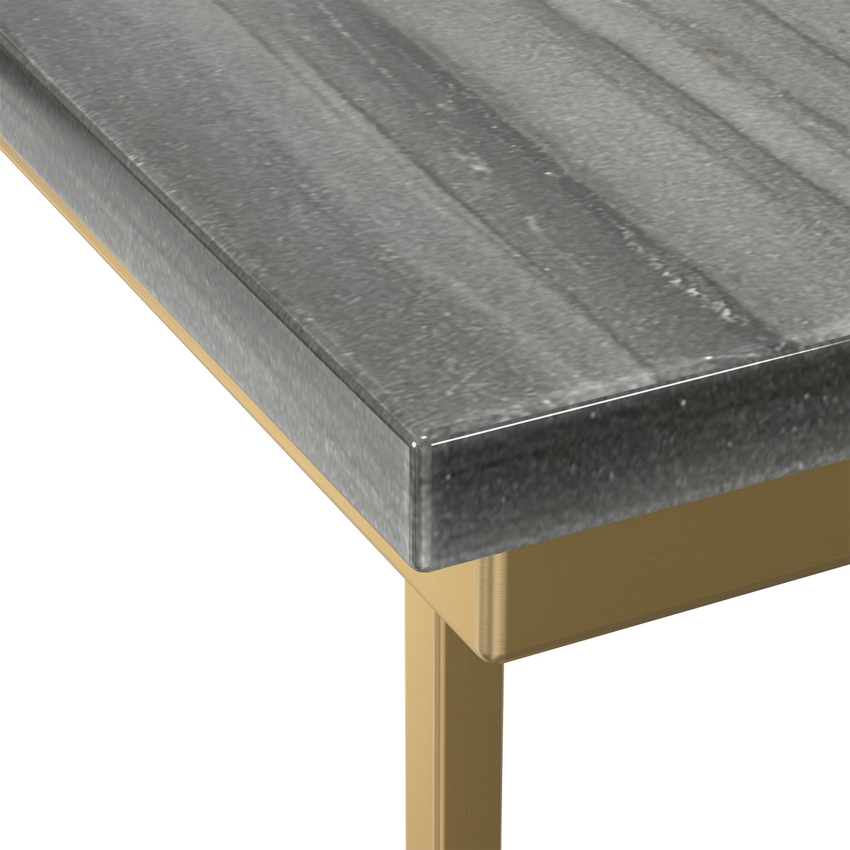 Black Marble/Gold | Skyler C Side Table with Genuine Marble Top