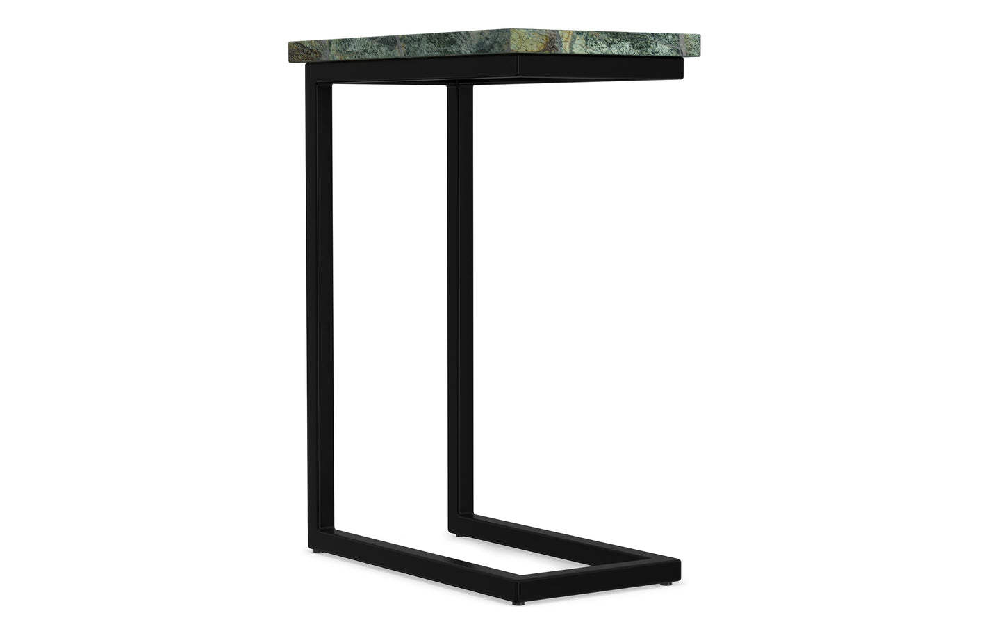 Green Marble/Black | Skyler C Side Table with Genuine Marble Top